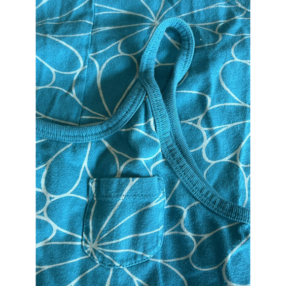 Size 5 Old Navy Turquoise Long Floral Tank Maxi‎ Dress - Picture 3 of 5